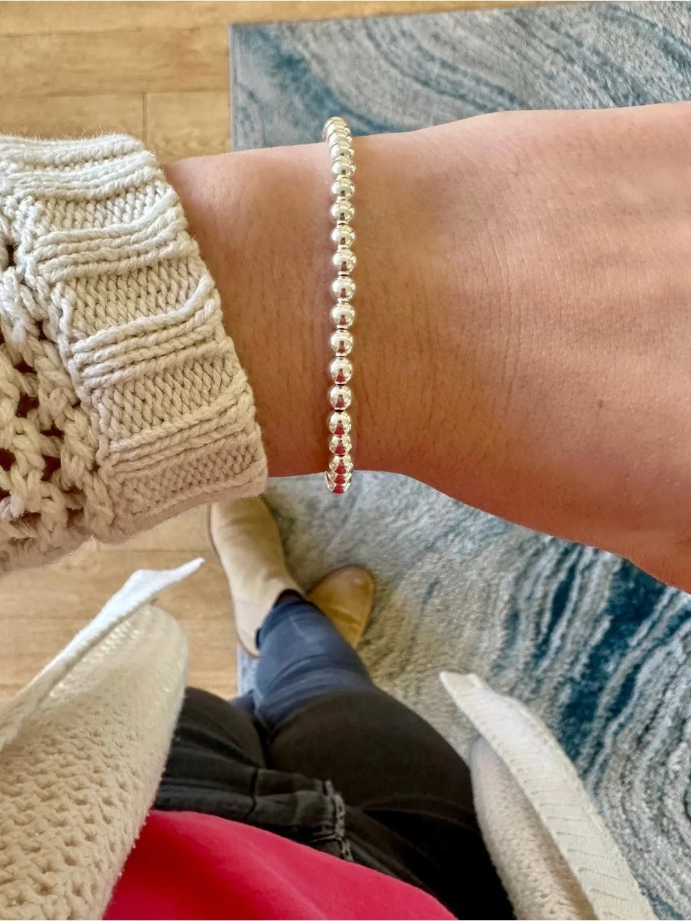 Genuine High Shine 925 Sterling |3MM Bead Ball Chain Bracelet |7, 7.5 & 8” Avail